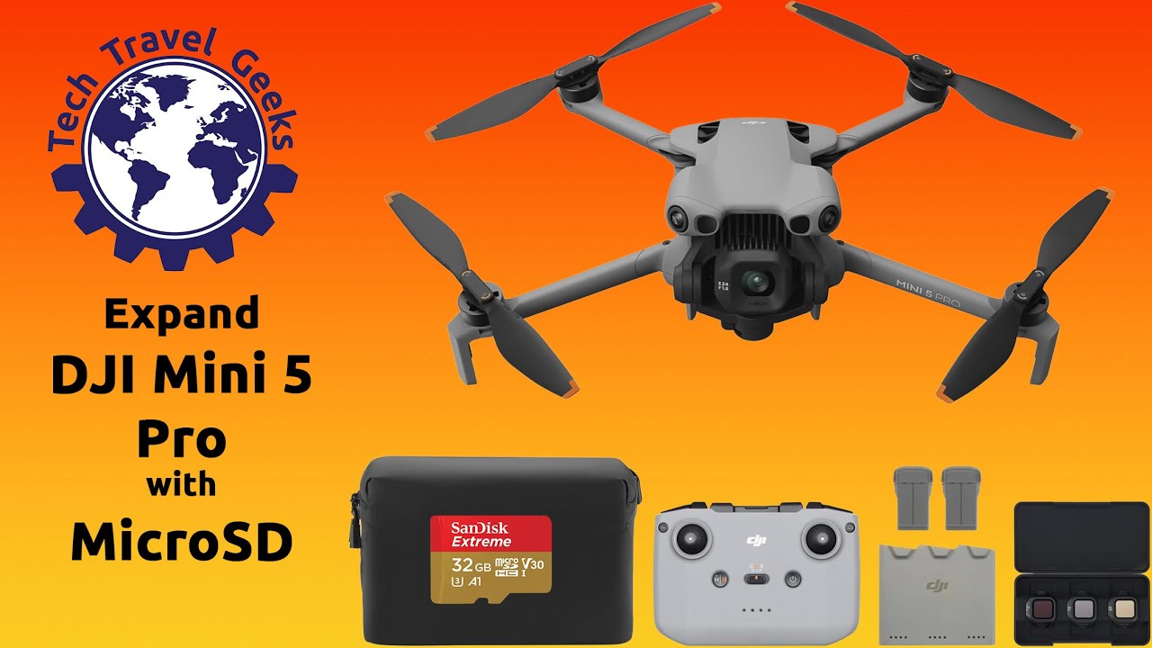 Как вставить карту памяти MicroSD в DJI Mini 5 Pro для расширения памяти #DJI #DJImini5pro #HowTo...