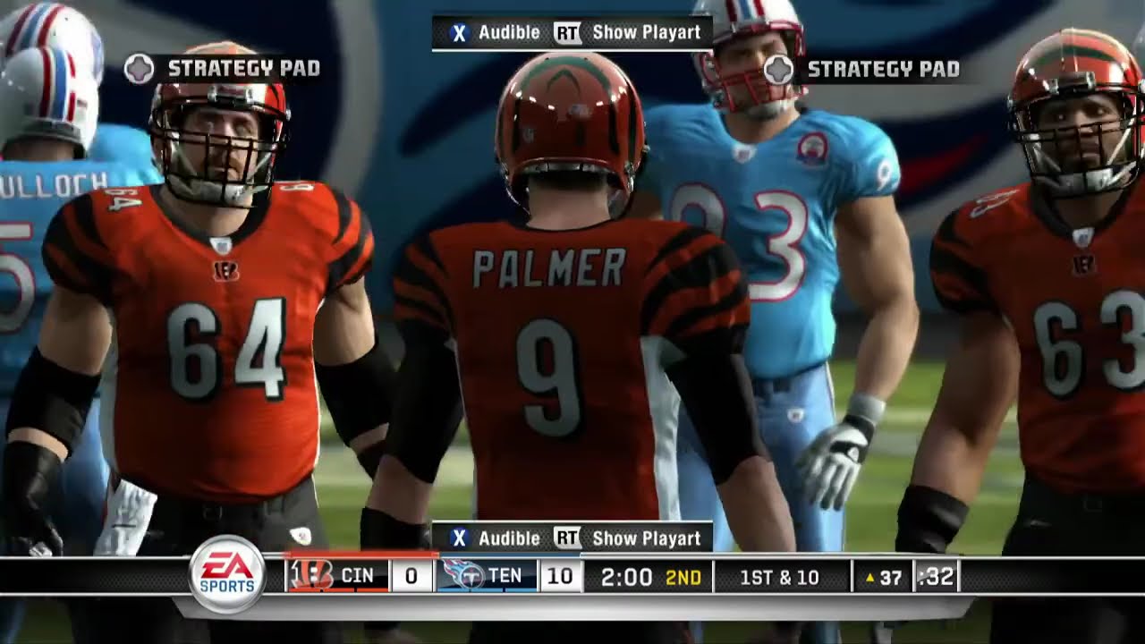 MADDEN 11 GOING UPTOP! ONLINE GAMEPLAY  JOEDIRT VS YS33 TITANS VS BENGALS READ DESC.