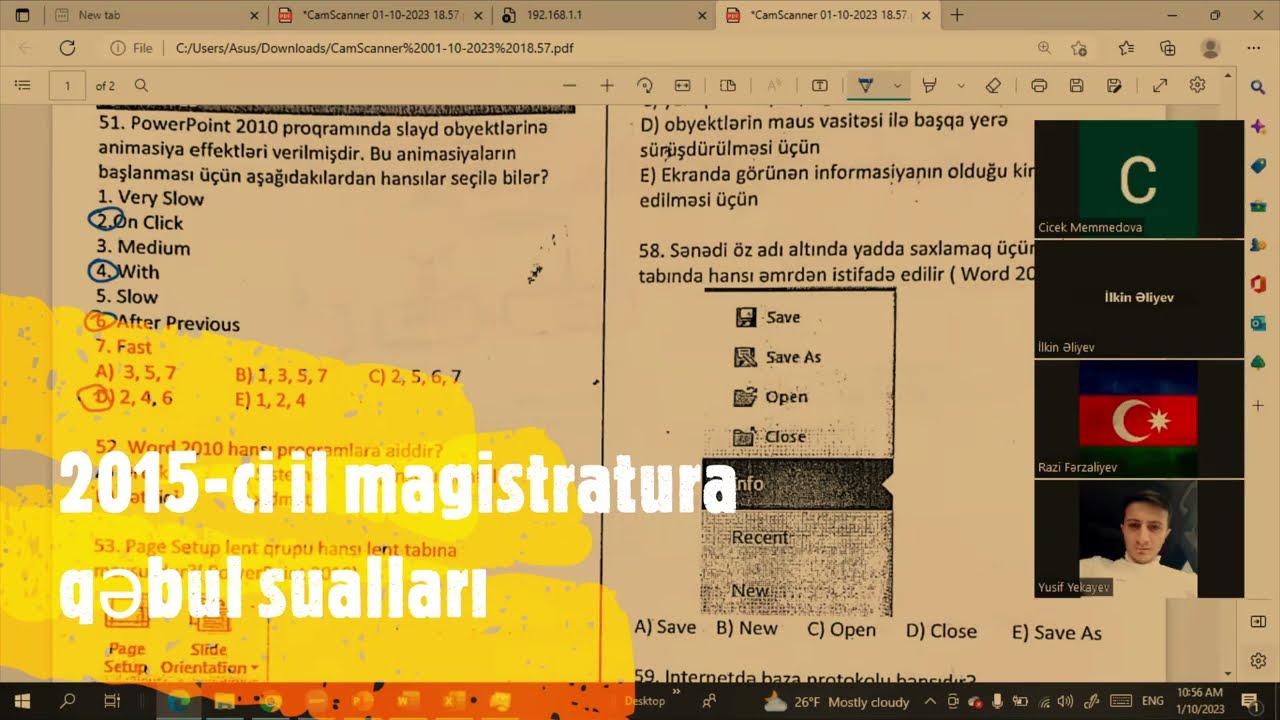 MAGISTRATURA QƏBUL 2015