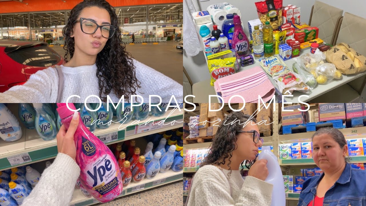 COMPRAS DO MÊS MORANDO SOZINHA ✨ Quanto gastei?