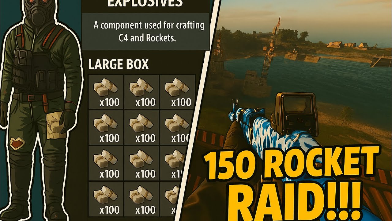 150 rocket Online Raid -  Rust Console