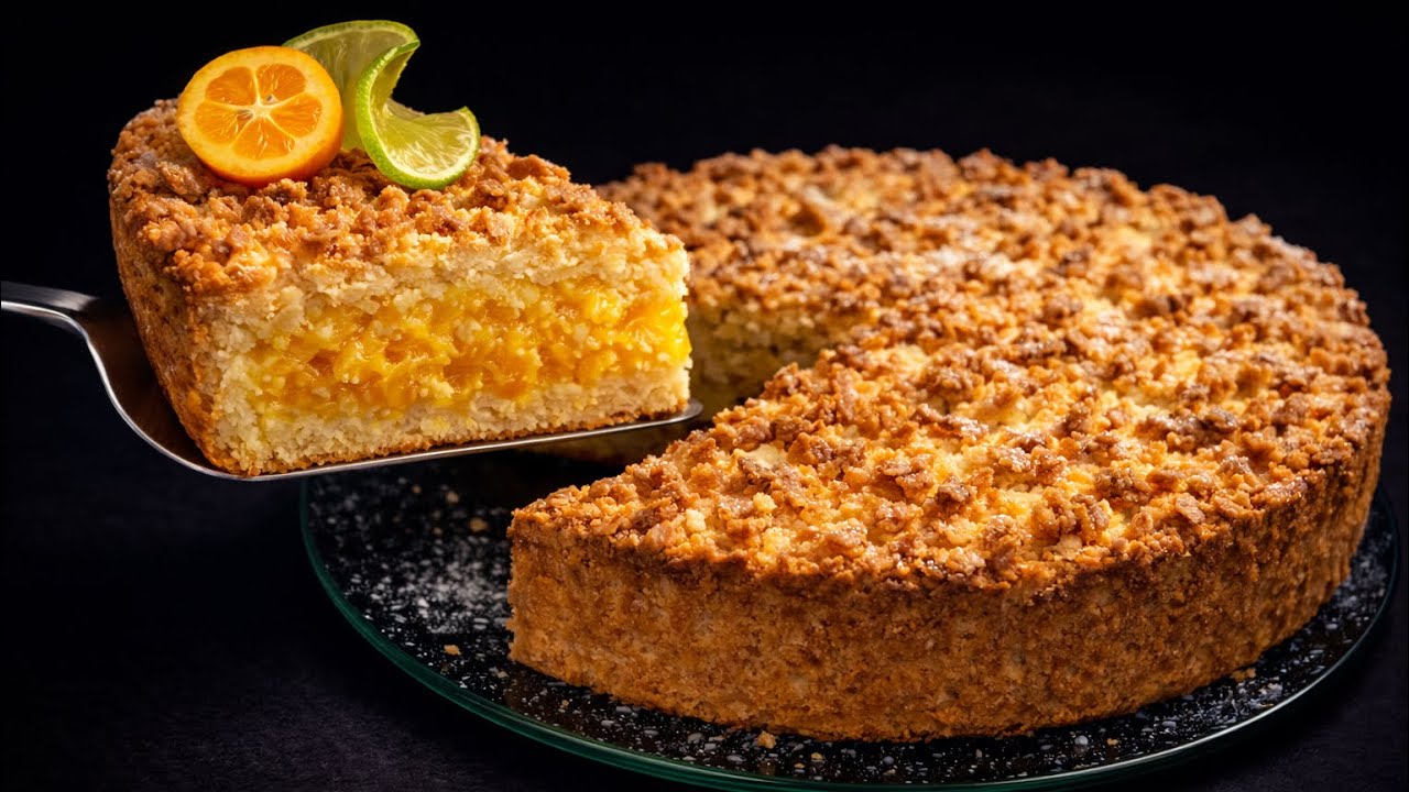 Самый простой лимонный пирог! 🍋 Без яиц, без миксера