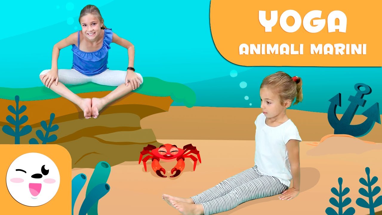 Yoga per bambini - Posizioni Yoga con gli animali marini - Tutorial delle posizioni di Yoga