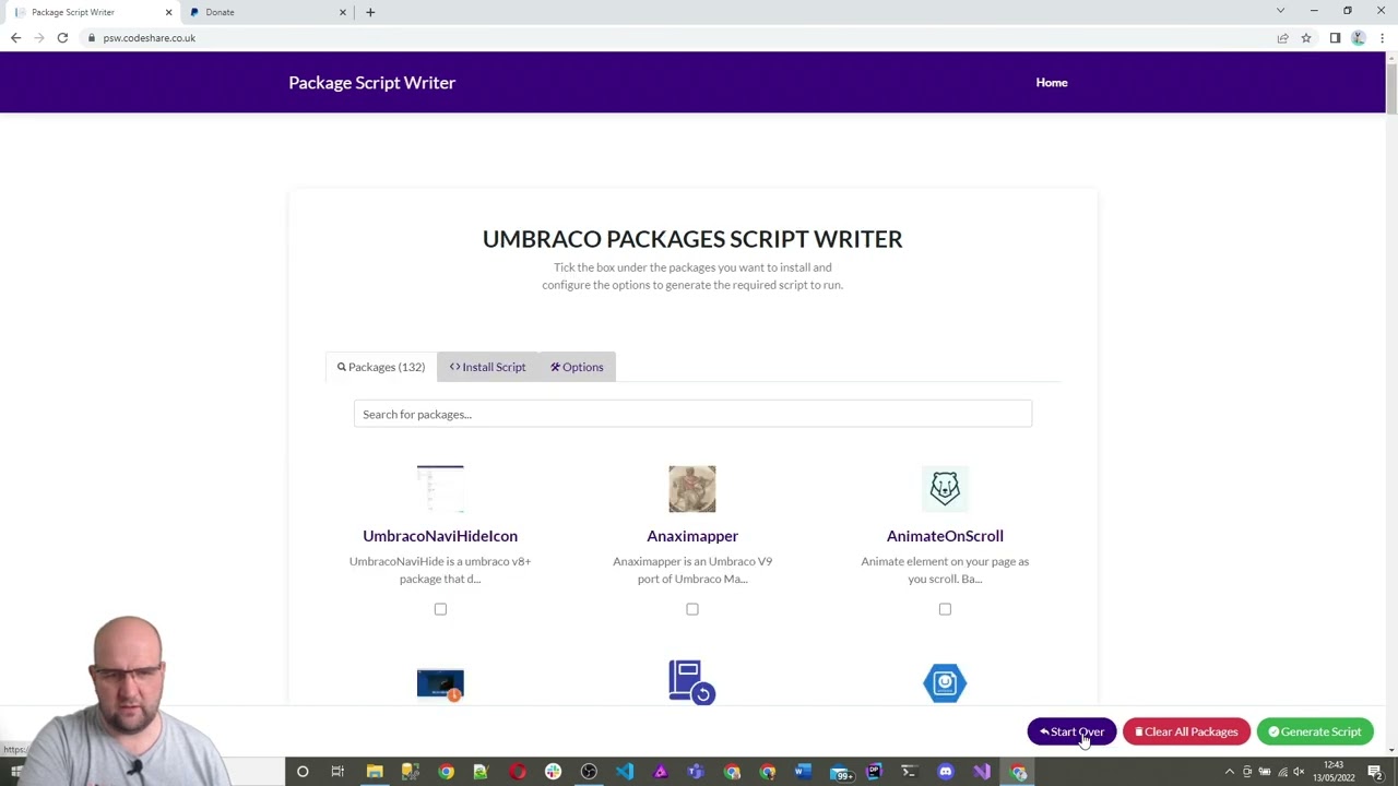 Umbraco Package Script Writer