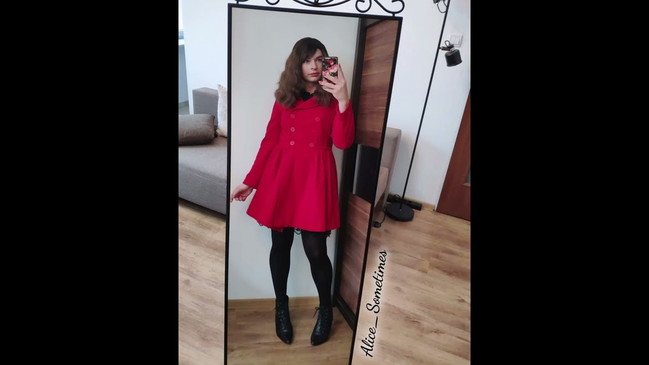 Cute tall crossdresser trying out different outfits | Alice