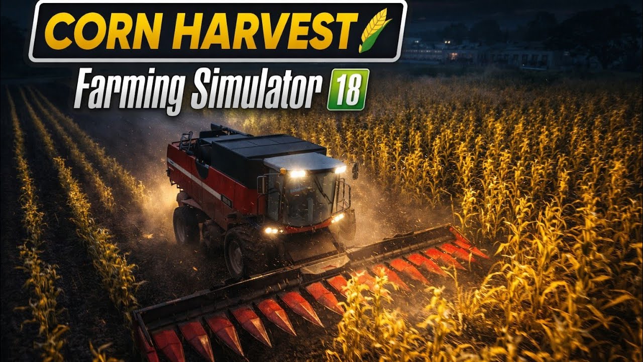 🔥 Night Corn Harvest | Farming Simulator 18 Gameplay 🌽🚜 🔥#fs18 