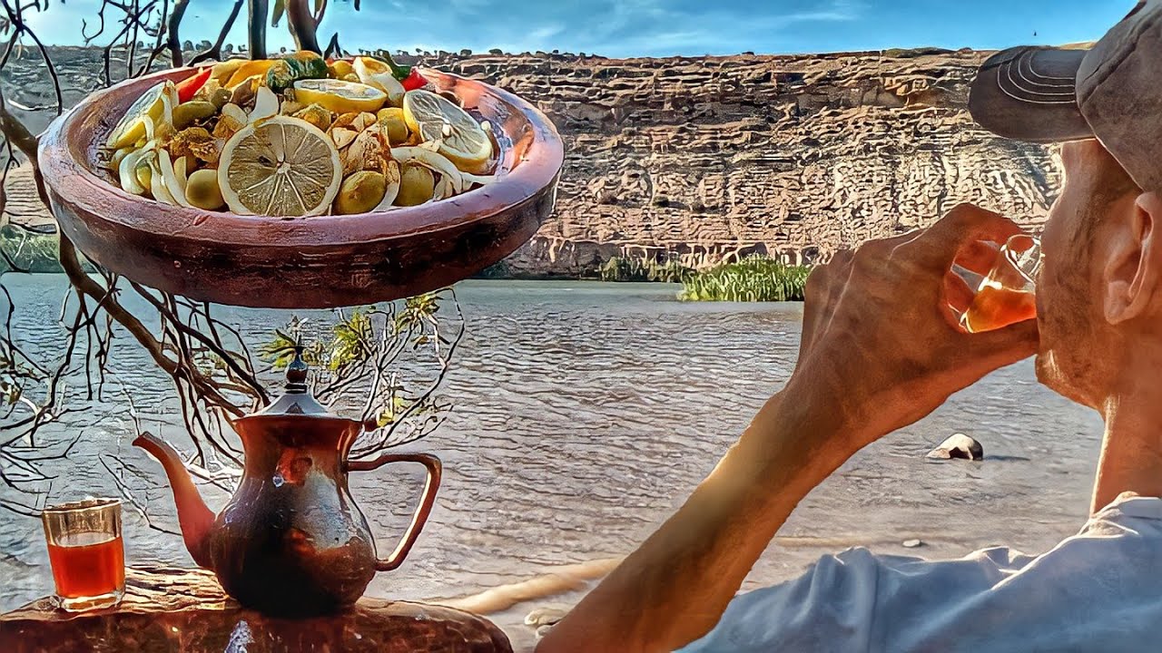 Moroccan dish called Tagine in beautiful nature