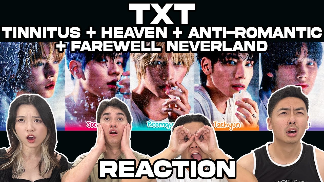 WE WATCH 4 TXT LYRIC VIDEOS!