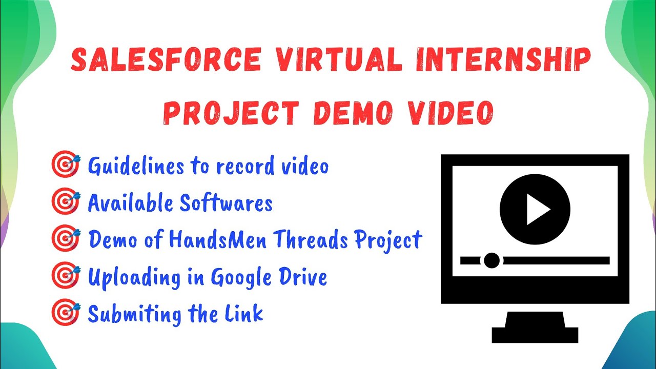Salesforce Virutal Internship Project Demo Video | Guideliness | Salesforce | Internship | Trailhead