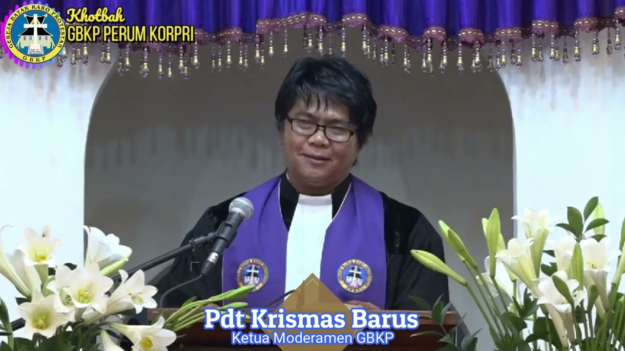 Pdt Krismas Imanta Barus di  GBKP Perum Korpri