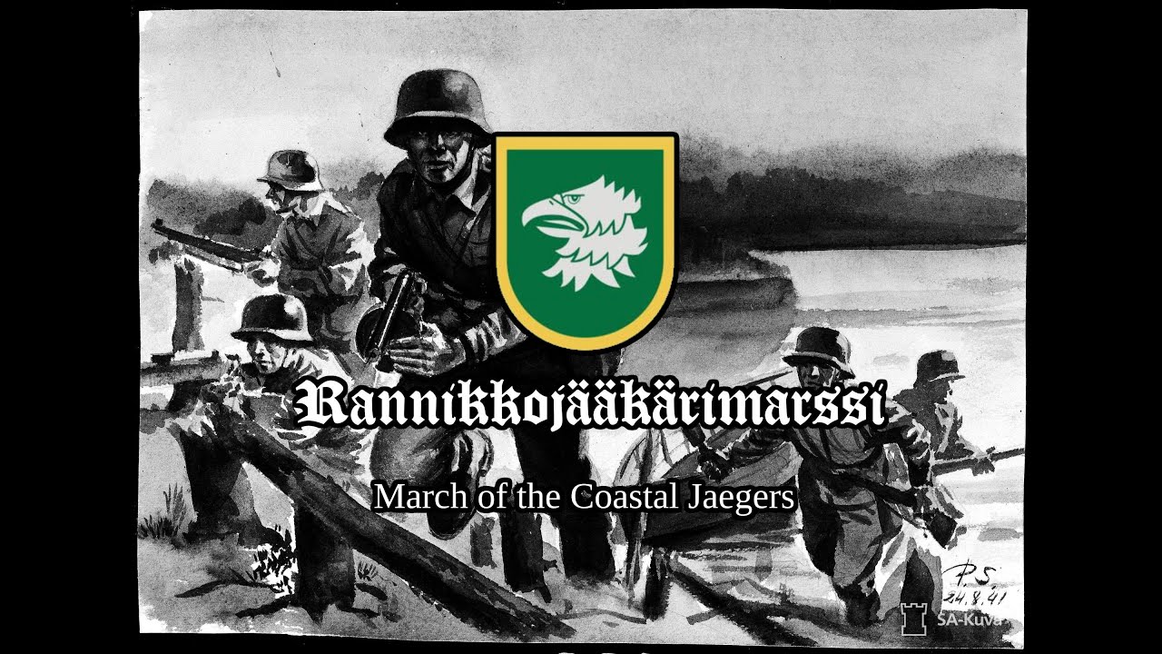Rannikkojääkärimarssi - March of the Finnish Coastal Jaegers [Sanat] + [Eng sub]