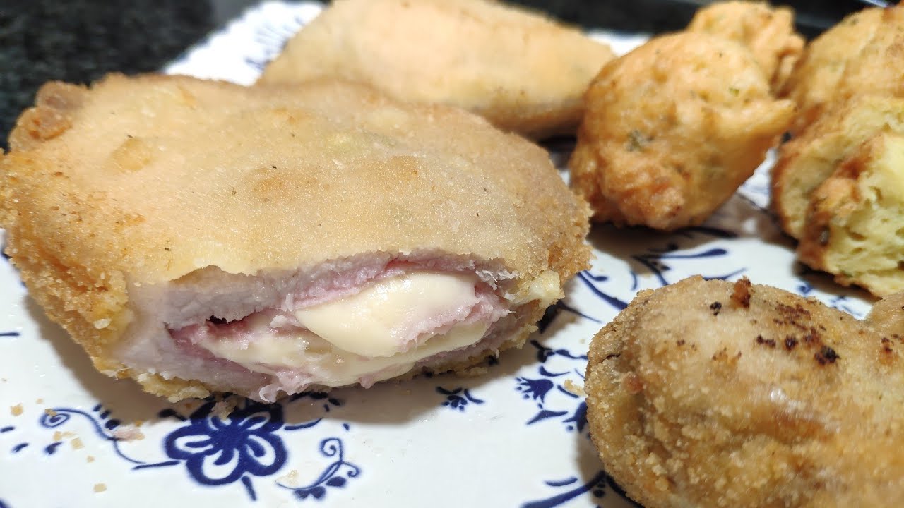 Libritos de lomo rellenos de jam&oacute;n y queso 🧀 y huevos tontos 🥚