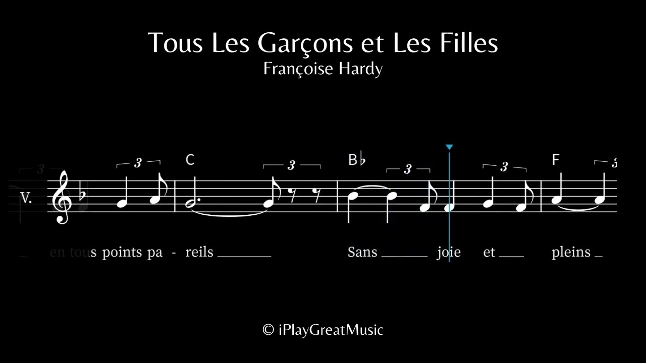 Tous Les Garçons et Les Filles - Françoise Hardy - Transcription