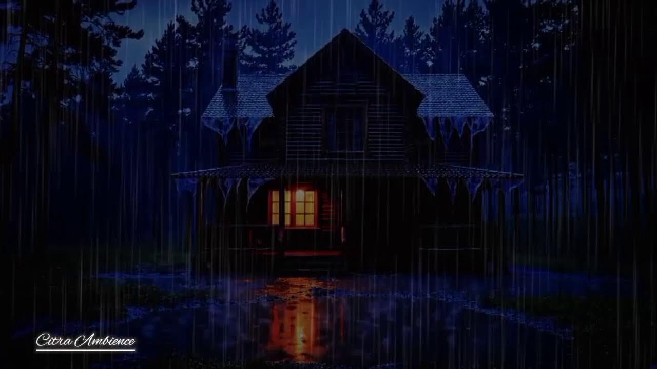 “Let Go of Stress with This Calm Rain in a Forest Cabin”