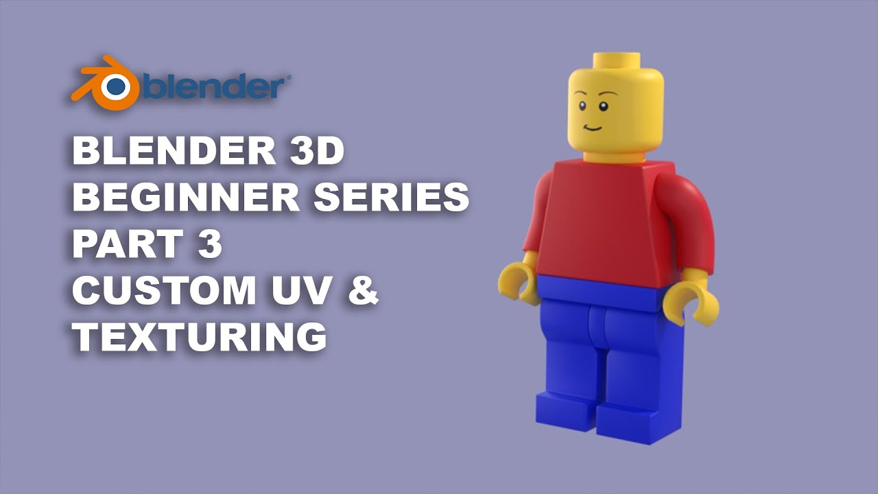 Blender 3D Beginner: Low Polygon Lego Modeling Custom UV and Texture Part 3