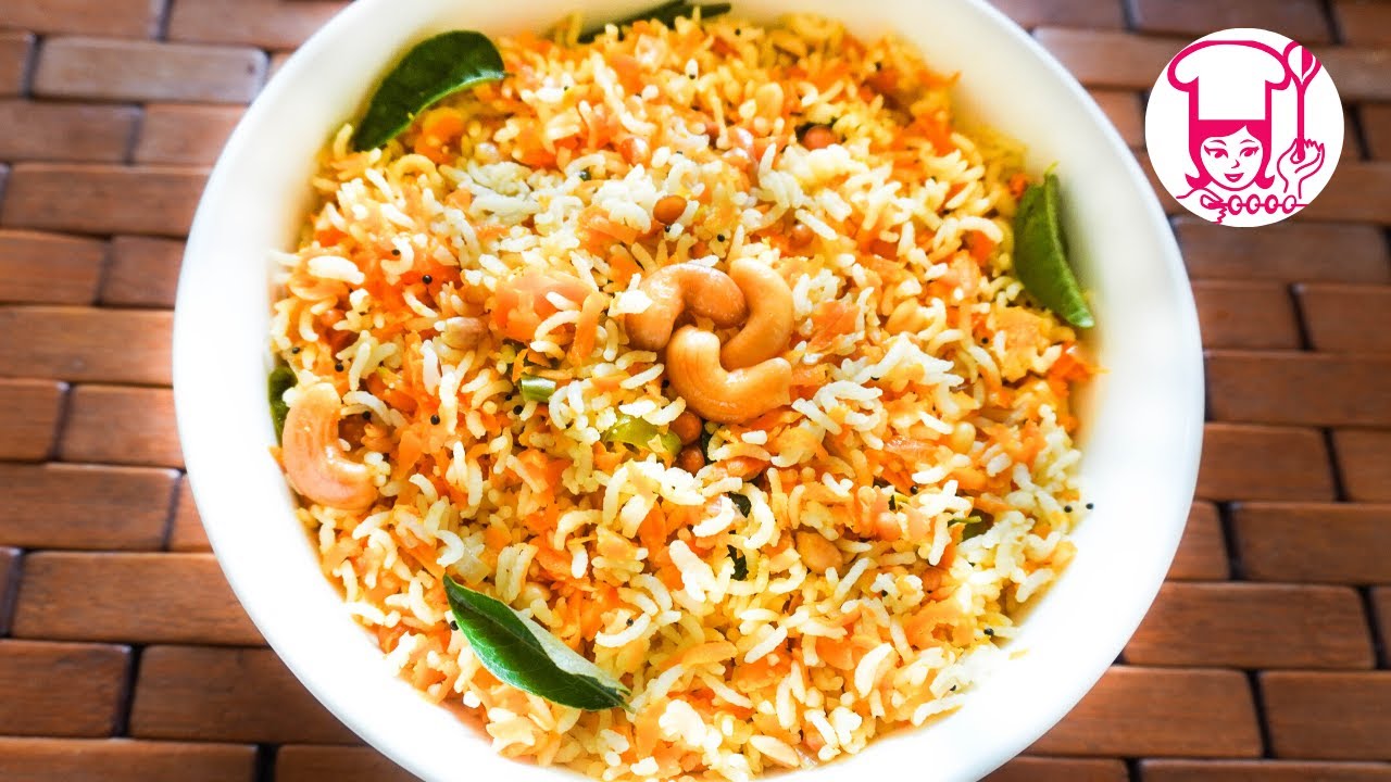 carrot rice in tamil | Easy lunch box recipe