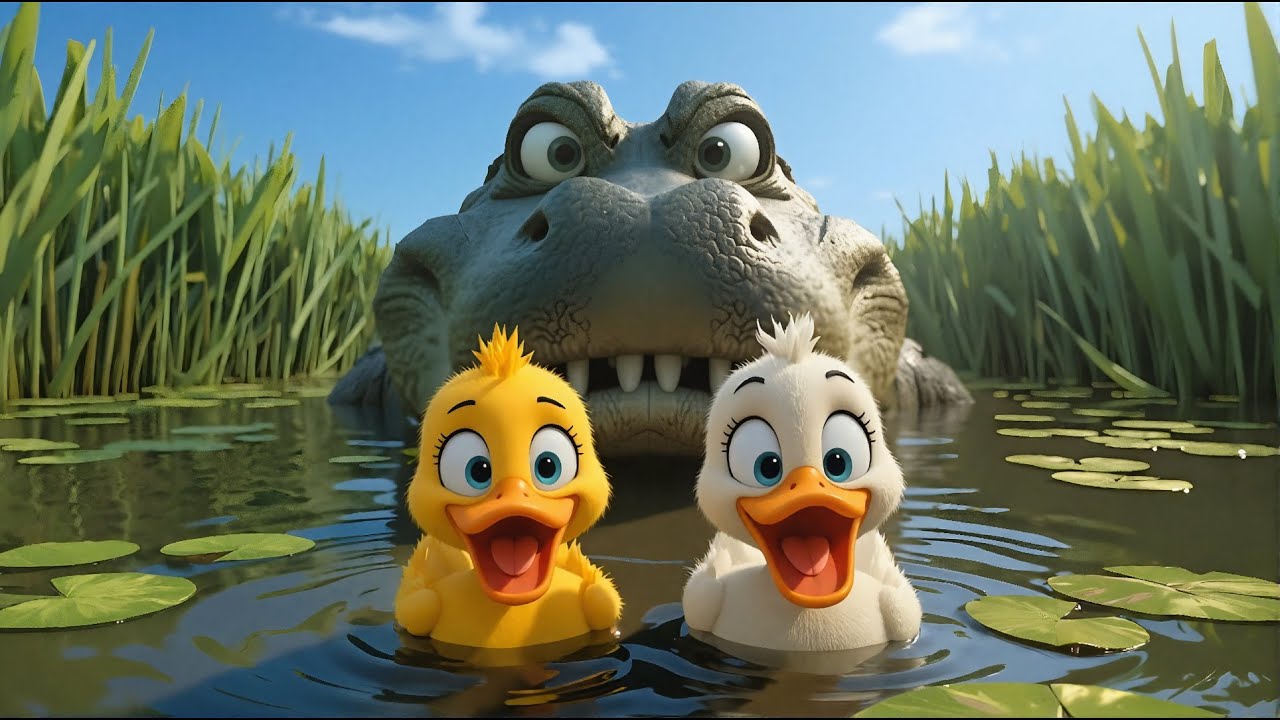 🦆🐊 Silent Animated Animal Adventure | A Brave Duck Saves His Friend | Courage & Teamwork