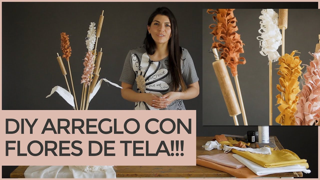 Flores de tela para regalarle a MAMA en su DIA ❤️ DIY arreglo aromático lavandas y totoras MADRE DIA