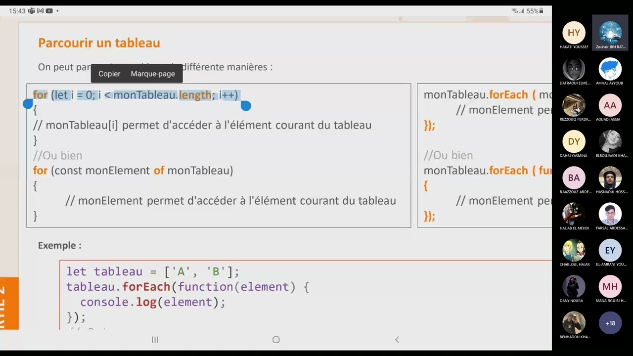 52. JavaScript: Les Tableaux Array