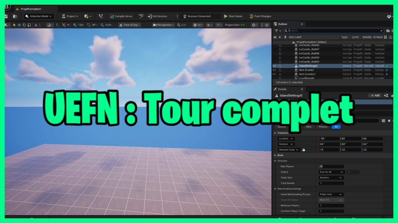 UEFN : Tour complet