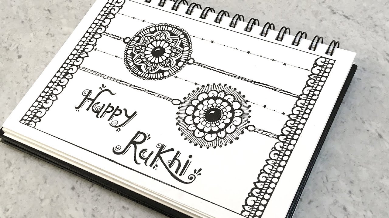 Happy Raksha Bandhan Mandala Drawing | Rakhi Special Mandala Art