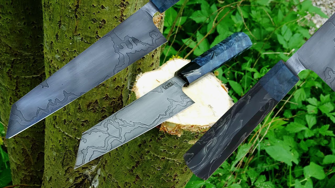 Knife making - Japanese style Damascus kitchen knife