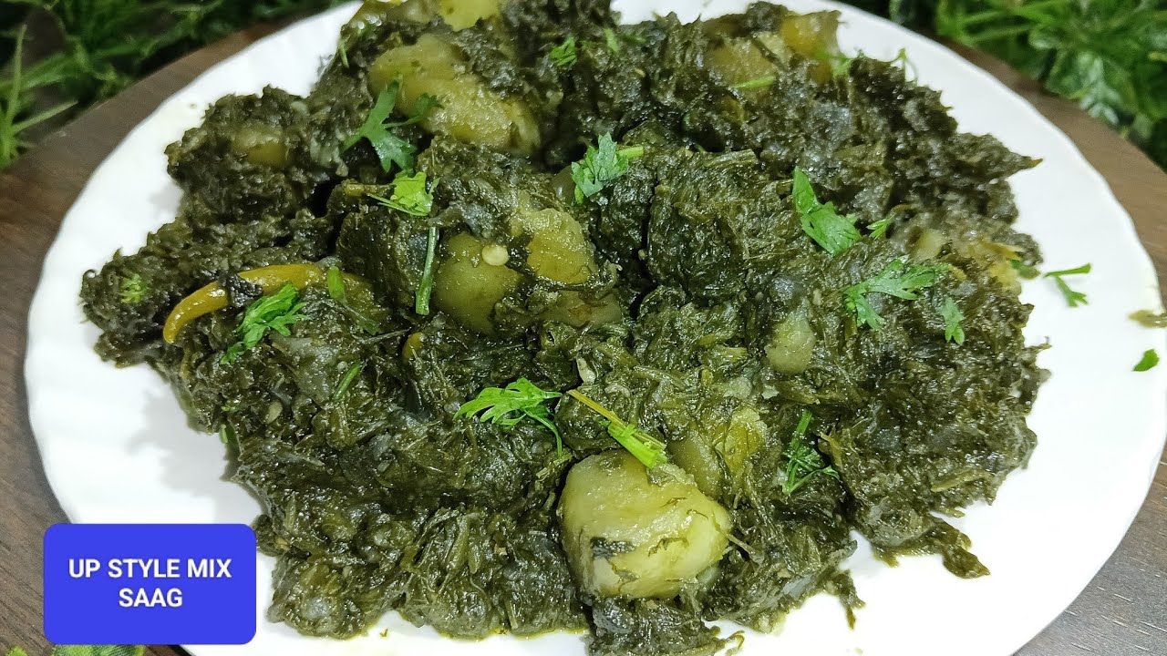 Sardiyo ki Saugaat Mix Hari Sabzi | Soya Methi Palak Chane ke Sag ki Mix Sabzi | Village style Saag😋