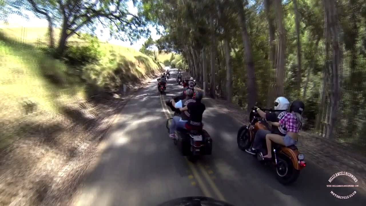 HELLS ANGELS MC of RICHMOND CA | RAW  FOOTAGE | 2013 POKER RUN  PT 1