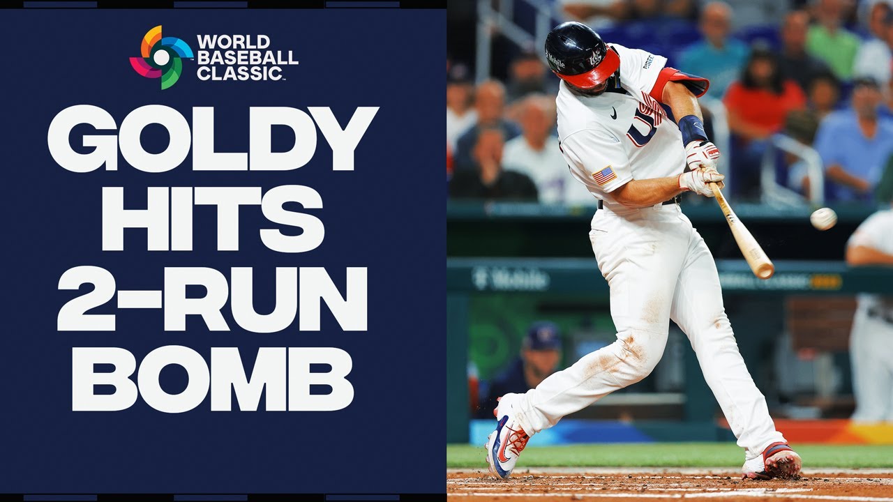 Paul Goldschmidt hits a 2-run BLAST for Team USA in the World Baseball Classic semifinal!