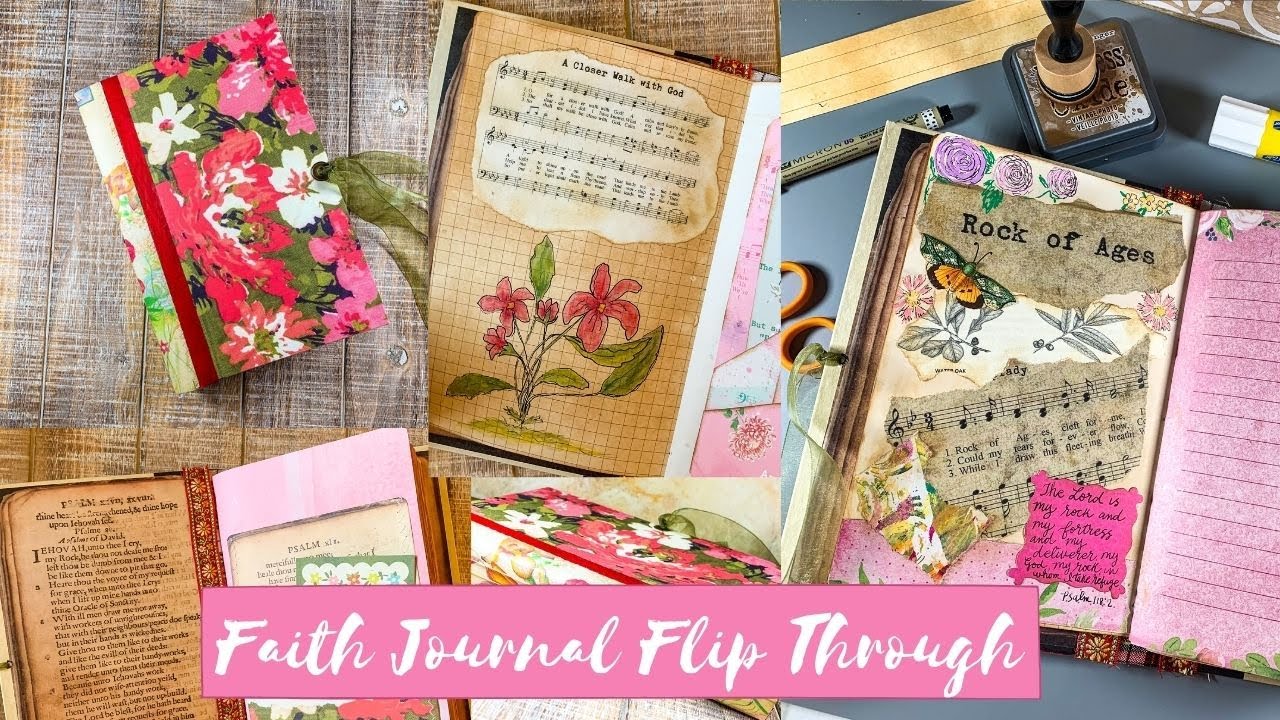 Faith Journal  - Junk Journal Flip Through - Altered Book Prayer Journal