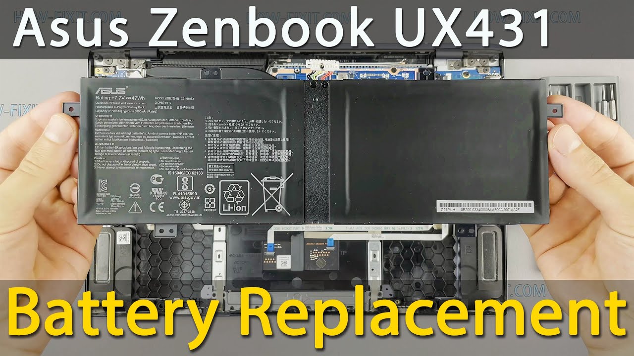 Замена аккумулятора на Asus ZenBook 14 UX431 | Устранение проблемы с разрядкой аккумулятора