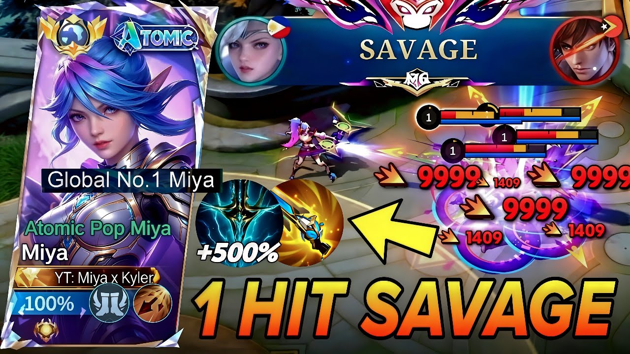 TUTORIAL MIYA 1 HIT SAVAGE BUILD 2026!(AUTO 1 HIT DELETE!🔥🔥) Miya Best Build& Emblem 2026!! - MLBB