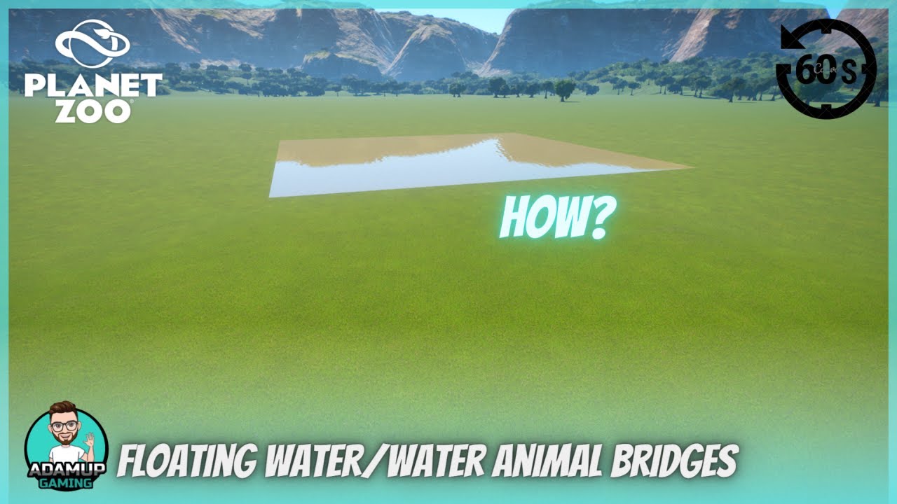 Creating Floating Water/Animal Water Bridges In Planet Zoo In 60 Seconds- Tutorial - #shorts