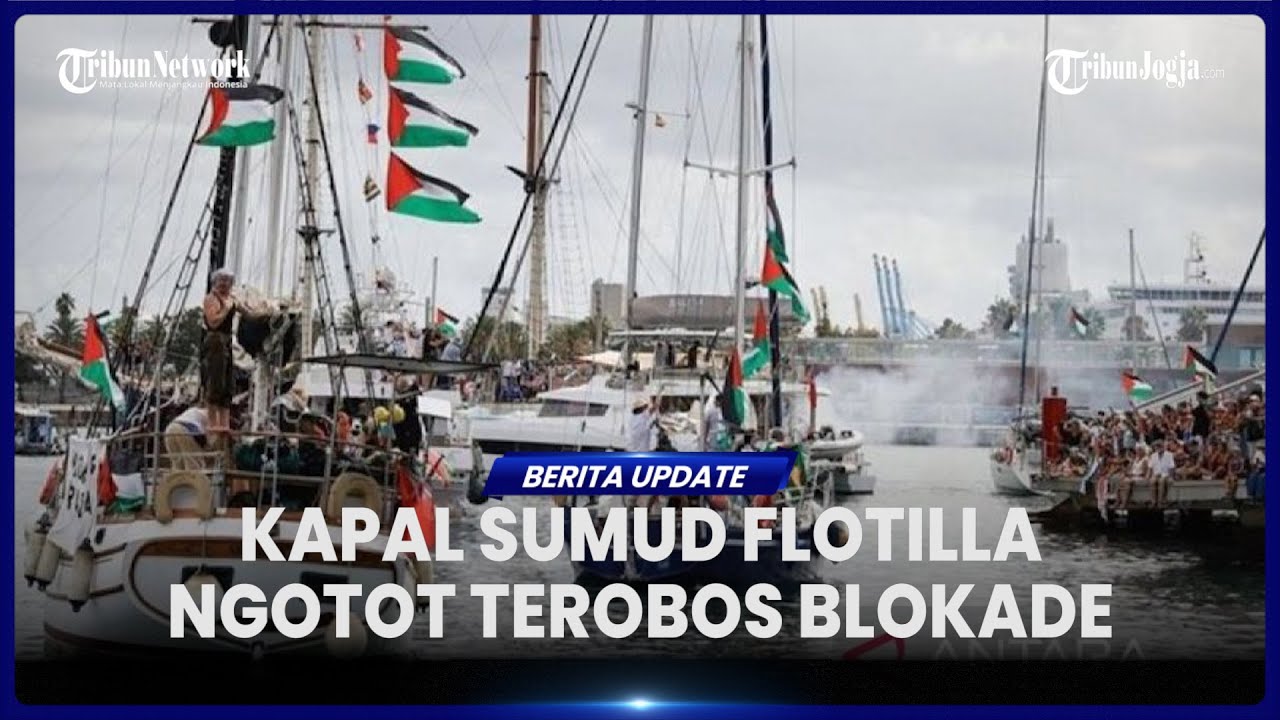 ARMADA GLOBAL SUMUD FLOTILLA BERSIKUKUH TEMBUS BLOKADE ISRAEL MESKI MILITER ITALIA BATAL MENGAWAL