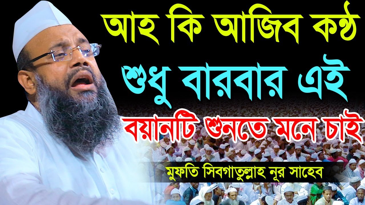 আ**জিব কন্ঠ।। শুধু বারবার এই বয়ানটি শুনতে মনে চাই।। মুফতি সিবগাতুল্লাহ নূর সাহেব