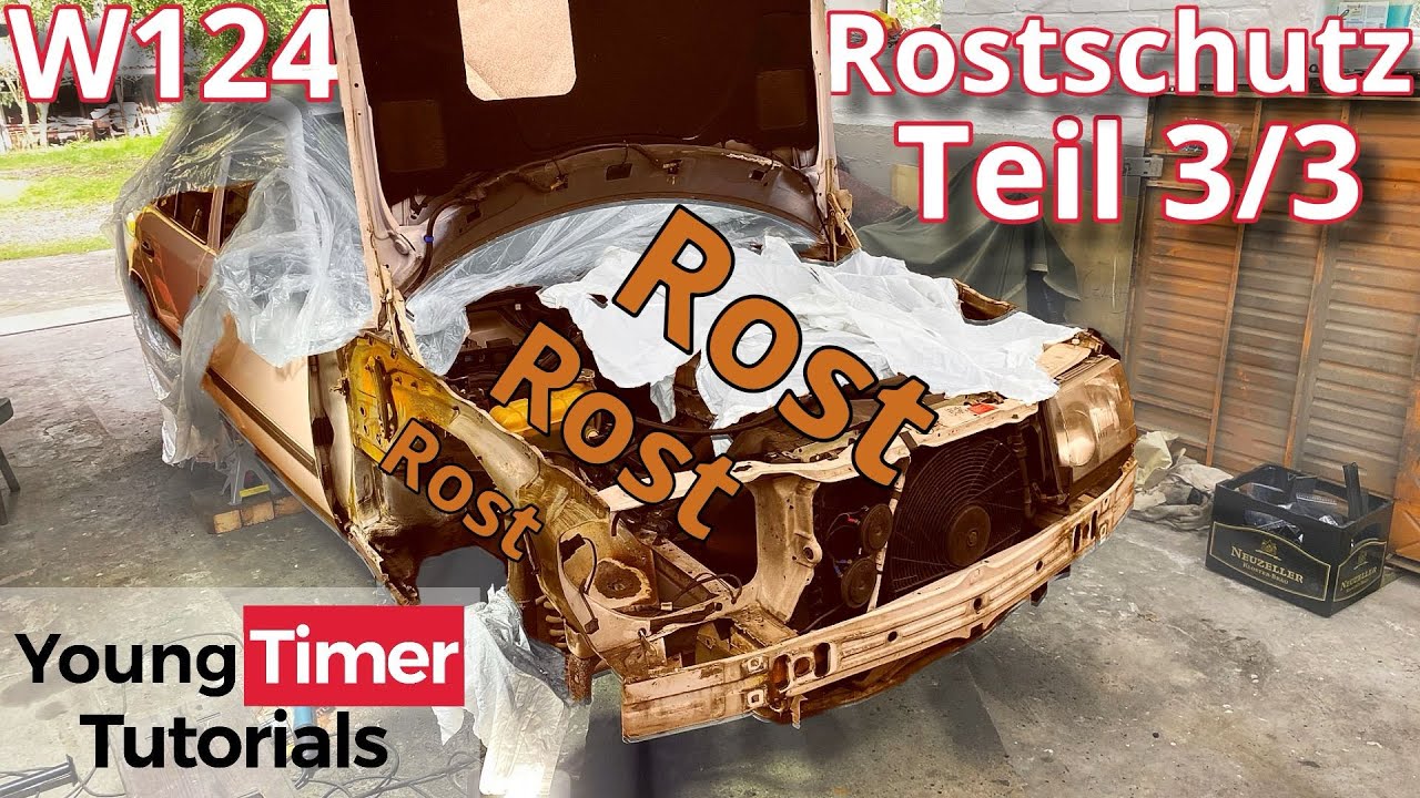W124 Rostschutz, Rost behandeln, Hohlraumversiegelung, Mike Sanders, Teil 3/3