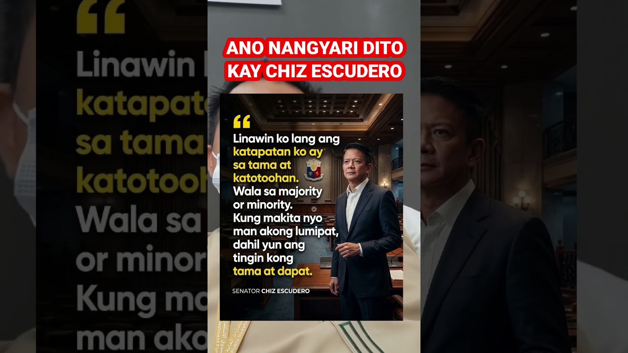 Chiz escudero sa majority bloc at minority bloc sa senado ngayon.