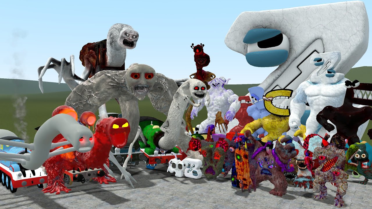NEW CURSED THOMAS AND FRIENDS VS ALL ALPHABET LORE A-Z+ OTHERS In Garry's Mod!