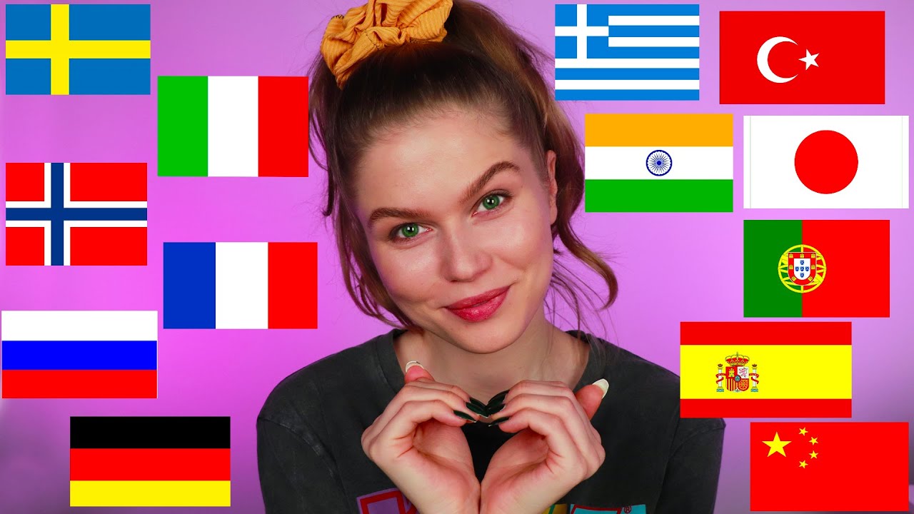 ASMR Positive Affirmations in 13 Different Languages ~ Soft Spoken