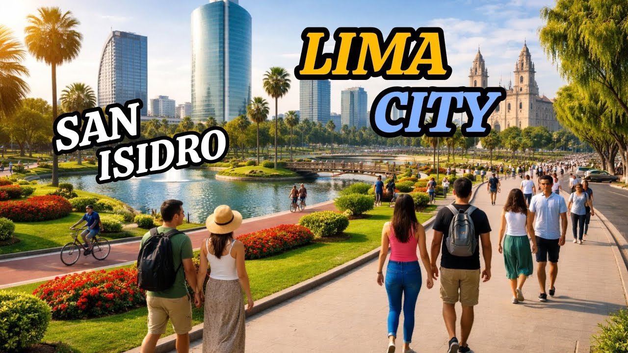 A DAY IN  LIMA 🇵🇪 | SAN ISIDRO &ndash; PARKS, SKYSCRAPERS & PEACE | WALKING TOUR PERU 4K