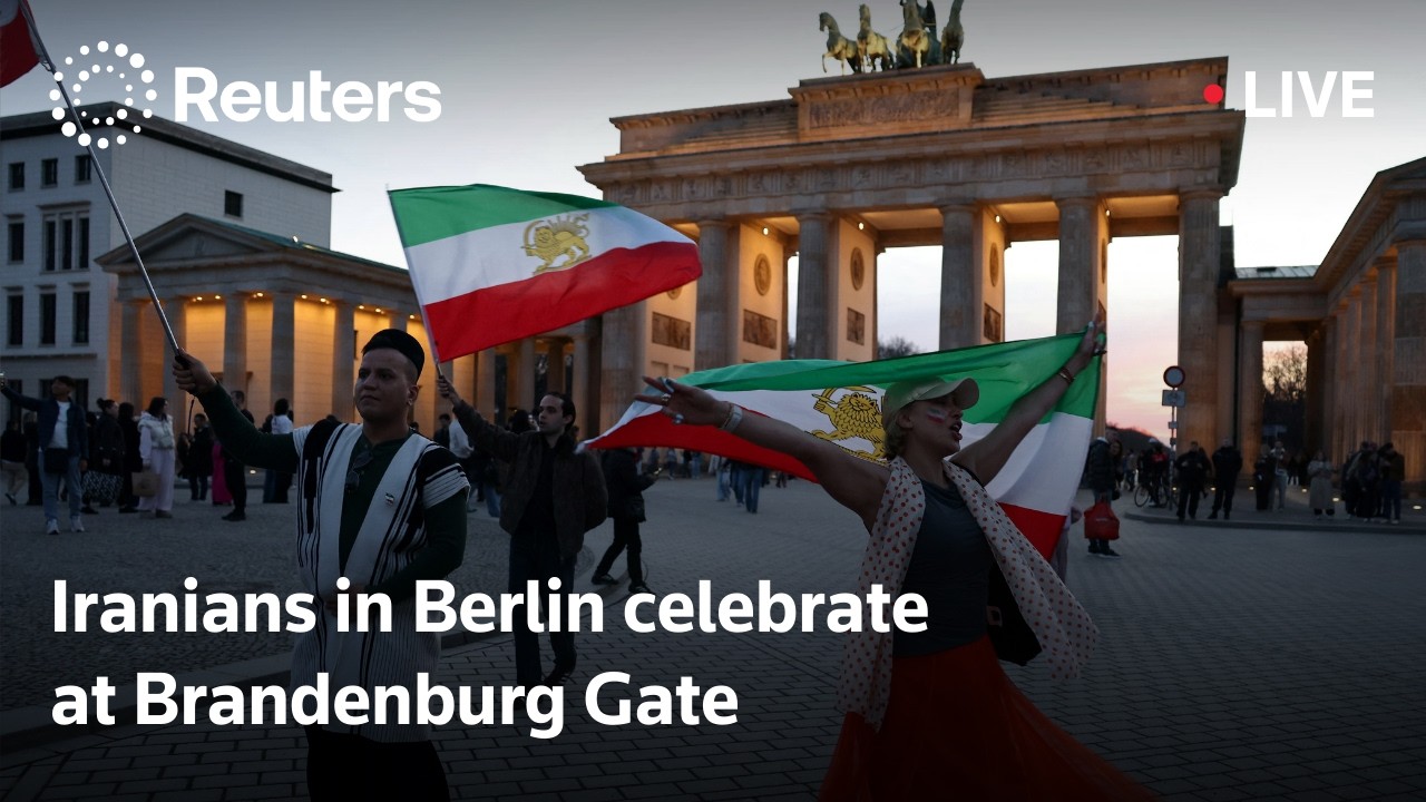 LIVE: Iranians in Berlin celebrate at Brandenburg Gate