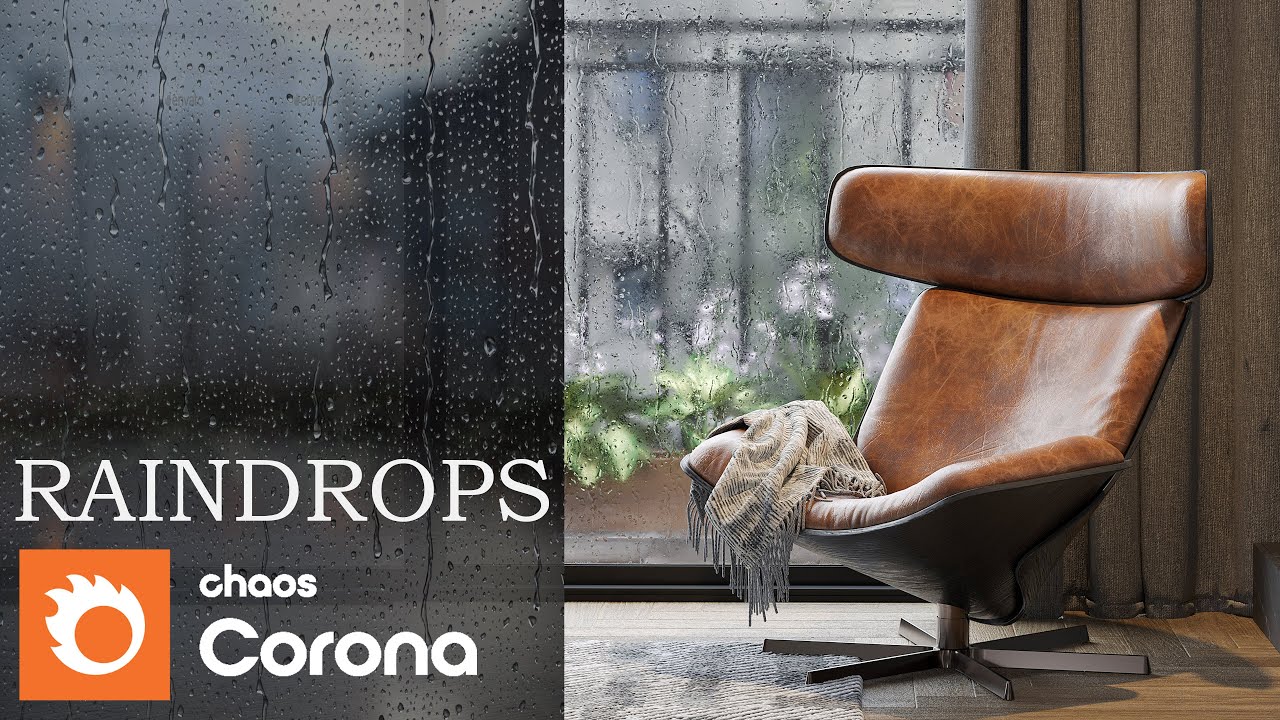 Raindrops - Tạo Cảnh Mưa Ngoài Cửa Sổ Với Corona Render | T16 Studio