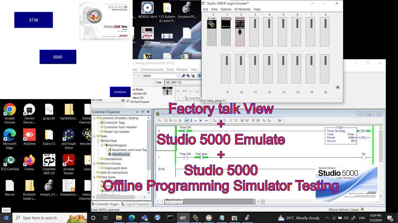 Using Studio 5000 Logix Emulate Test Factorytalk View Studio HMI