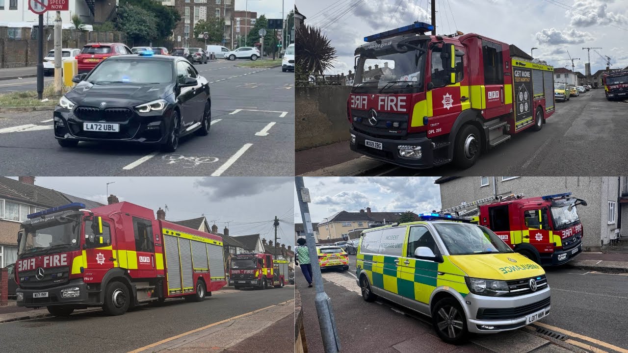 *Make Pump 15* LONDON FIRE BRIGADE RESPONSE TO HOUSE FIRES IN DAGENHAM