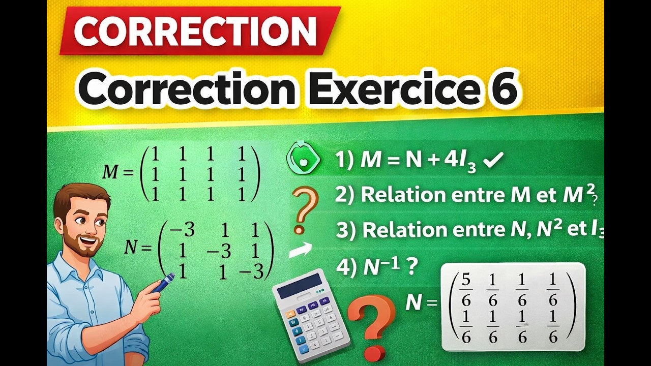 Exercice classique sur les matrice.