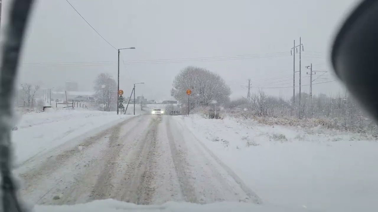Årets Första Snö! Körning från Lexby till Kåhög