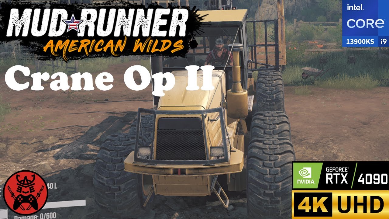 🚜🏗️🪵 MudRunner - Crane Operator 2 (Challenge ★★☆) K-9000 | 4K 60FPS PC