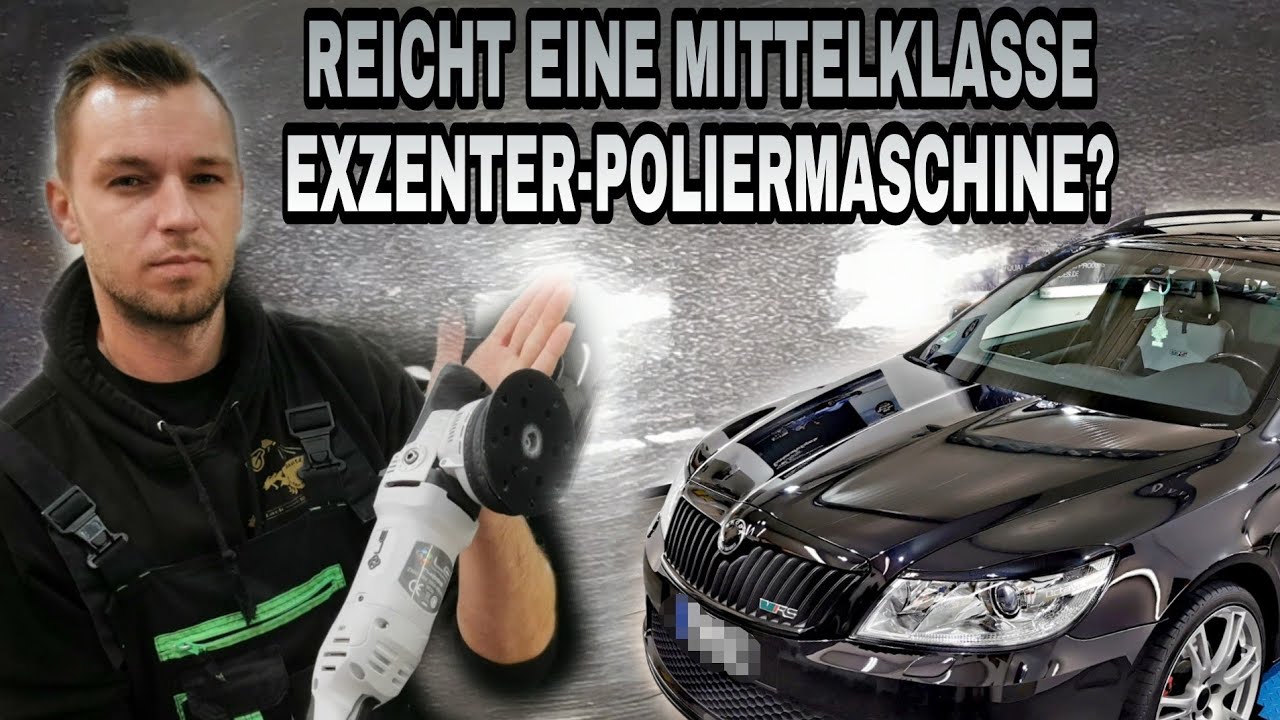 Polieren mit Mittelklasse Exzenter-Poliermaschine LE T 4000| Lackaufbereitung Skoda VRS