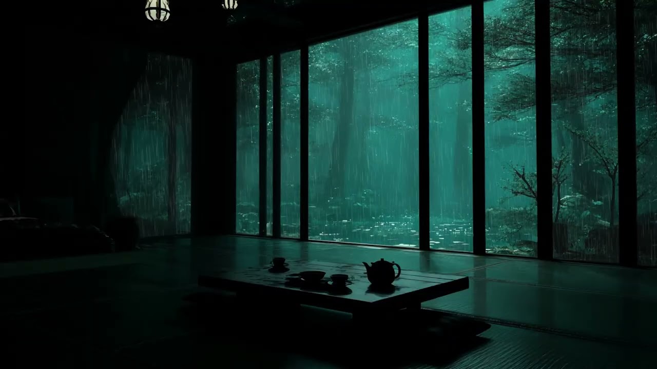 Dark Bedroom Rain Sounds | Calm Night Rain Ambience for Deep Sleep and Peaceful Mind
