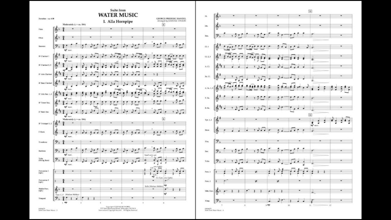 Suite from Water Music by Handel/arr. Johnnie Vinson